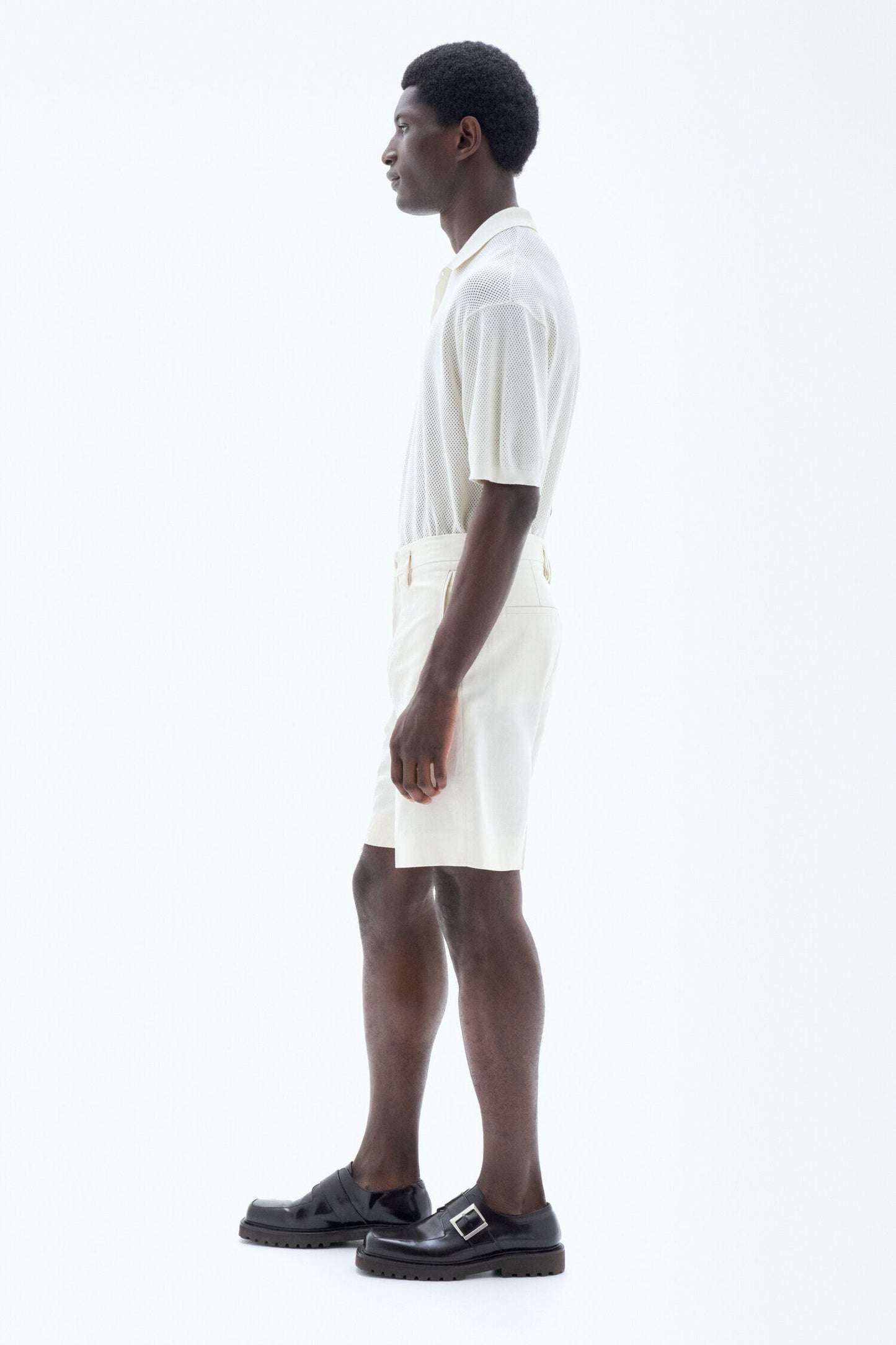 Linen Shorts Bone White