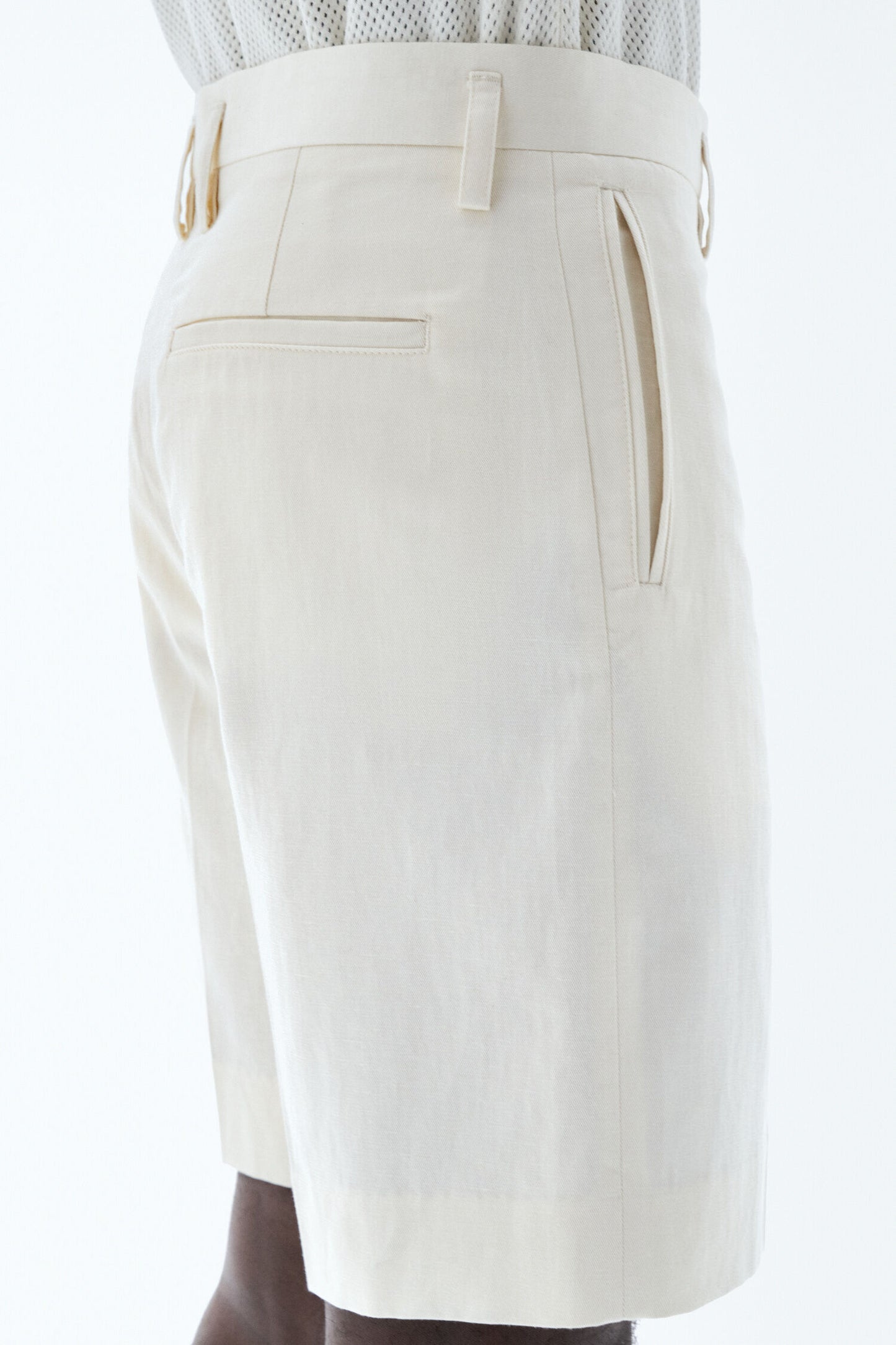 Linen Shorts Bone White