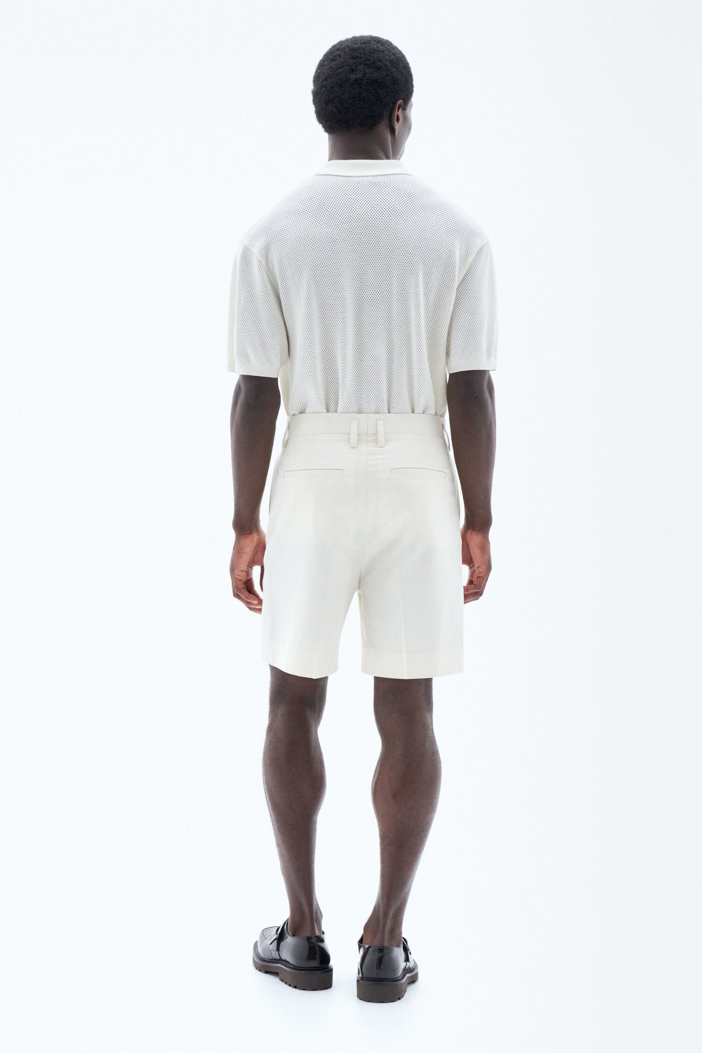 Linen Shorts Bone White