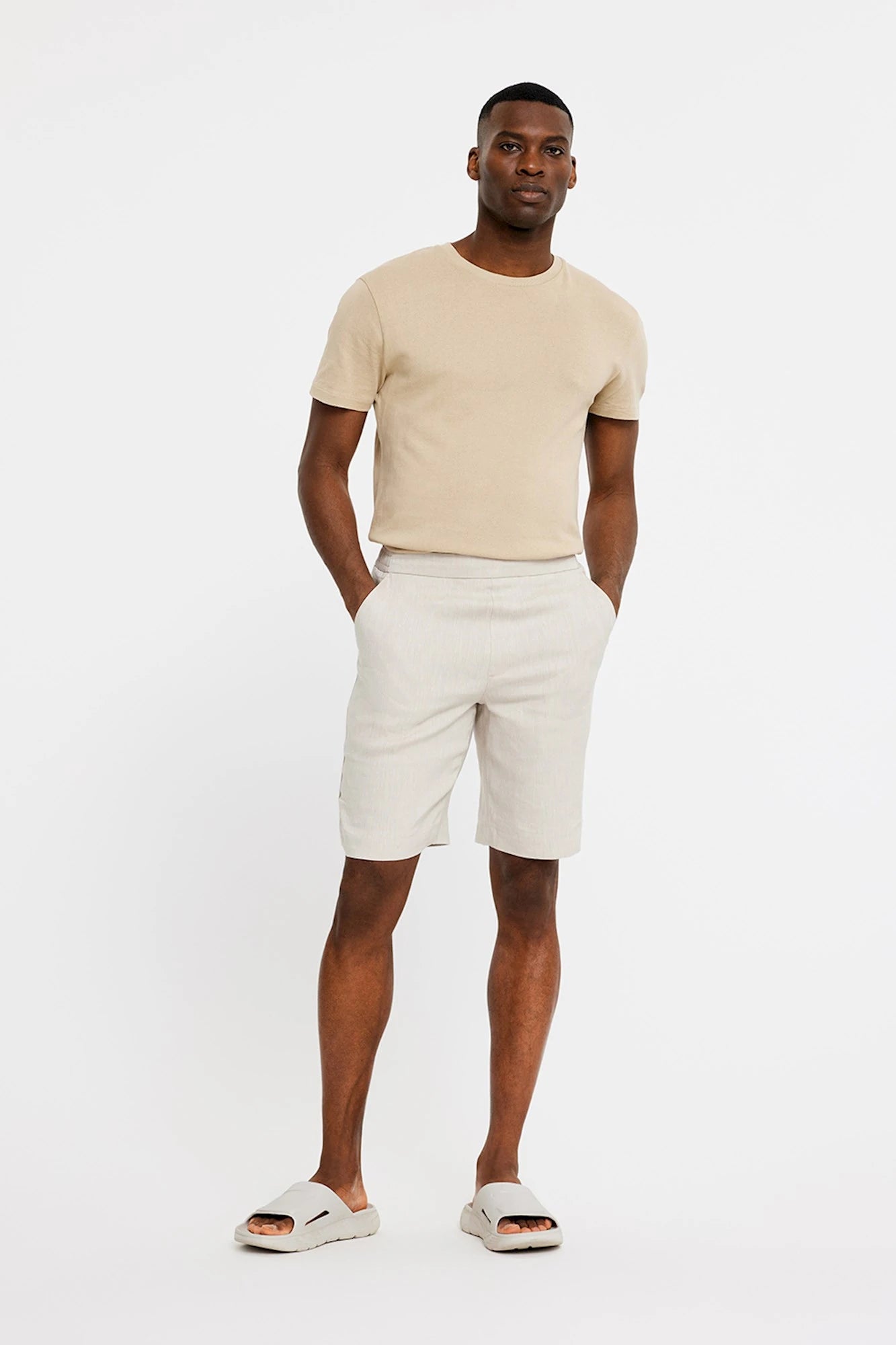 THEO SHORTS 769 - SAND LINEN