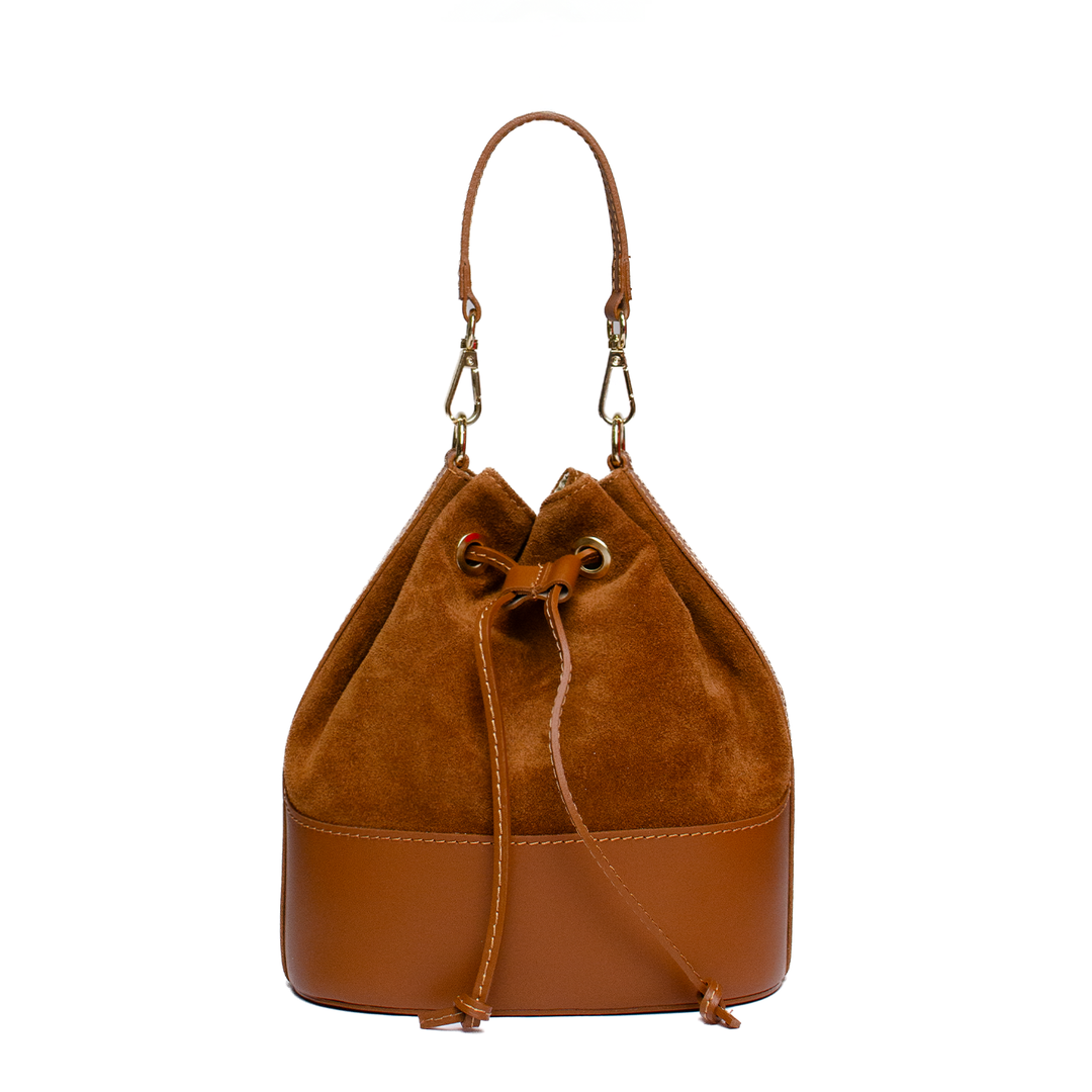 Latalia -SUEDE BAG "AVELLINO" CAMEL
