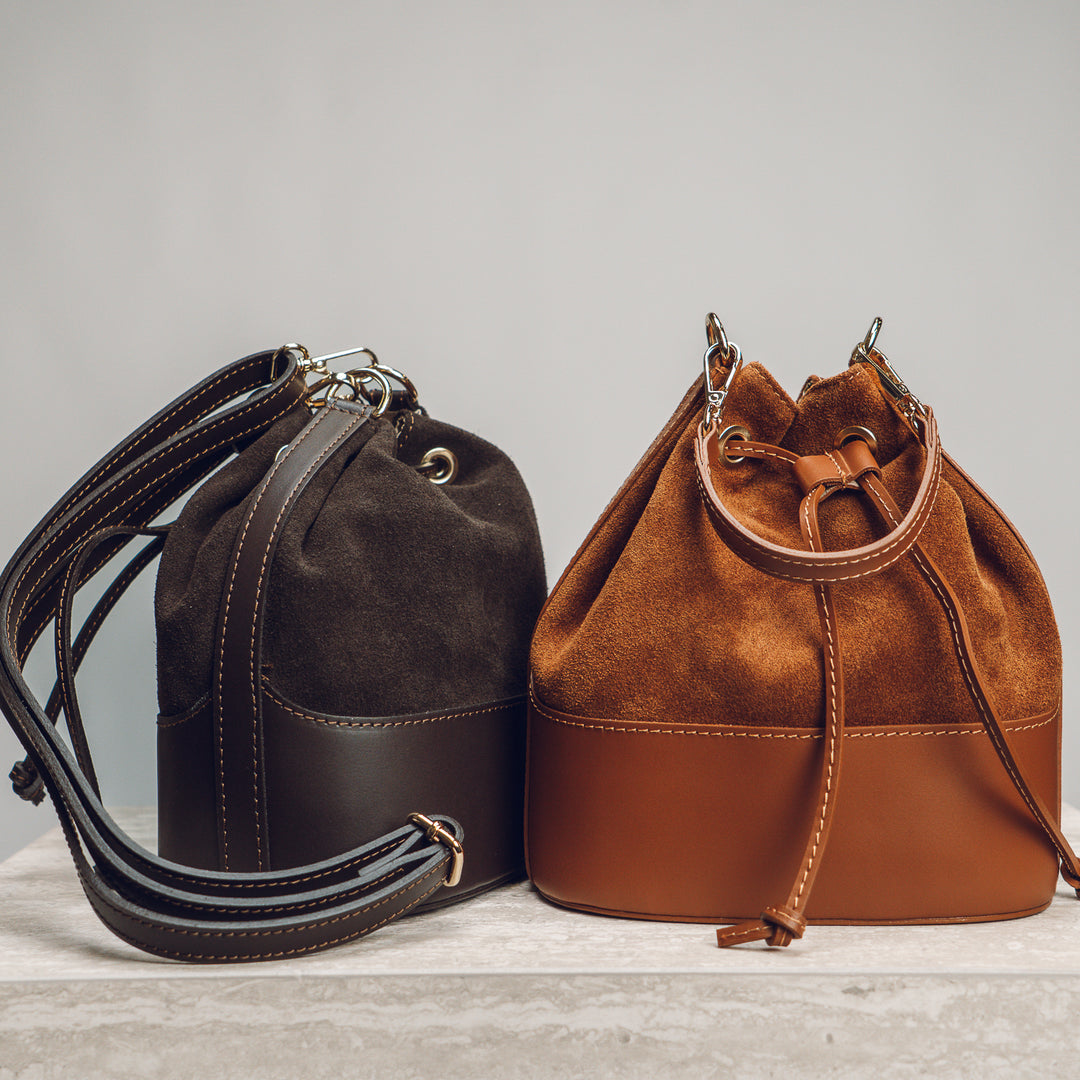 Latalia -SUEDE BAG "AVELLINO" CAMEL