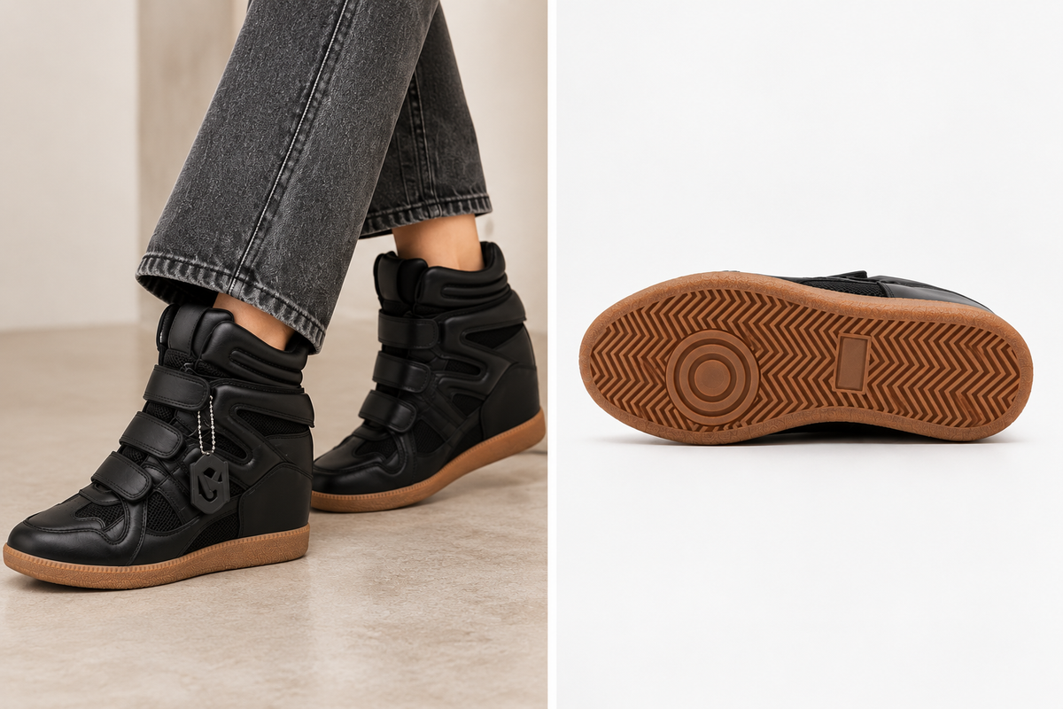 Steve Madden– Mavis High Top Sneakers- Black