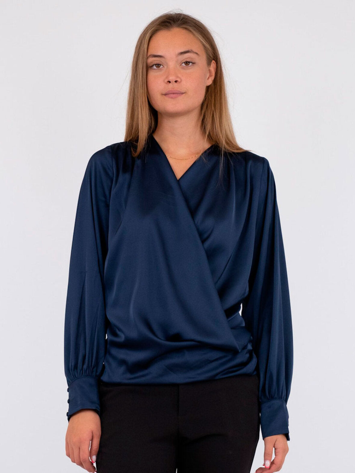 Zeleste satin blouse
