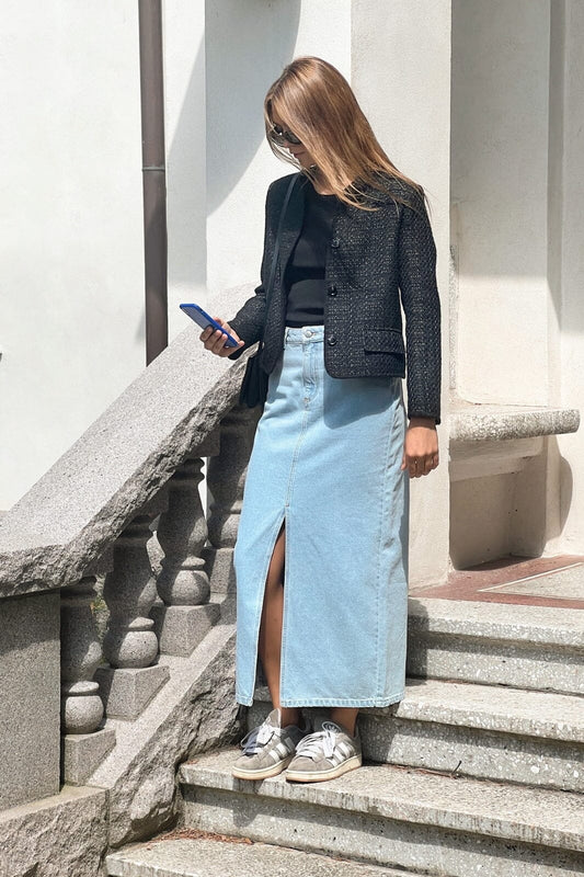 Frankie D denim skirt Neo Noir