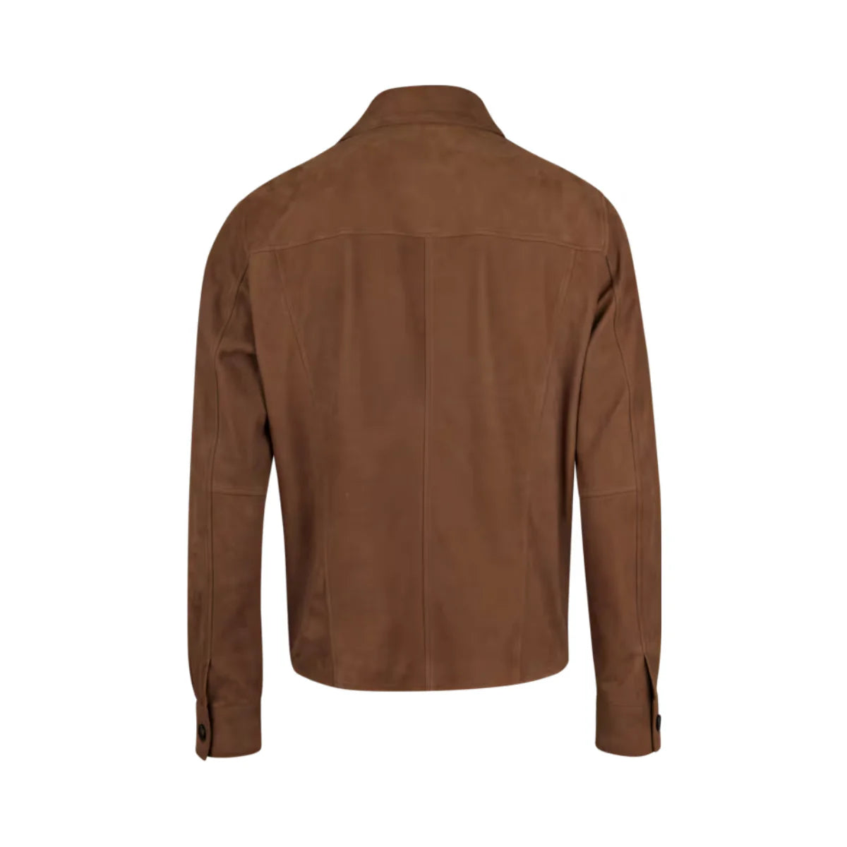 OVERSHIRT LAMB SUEDE - BROWN