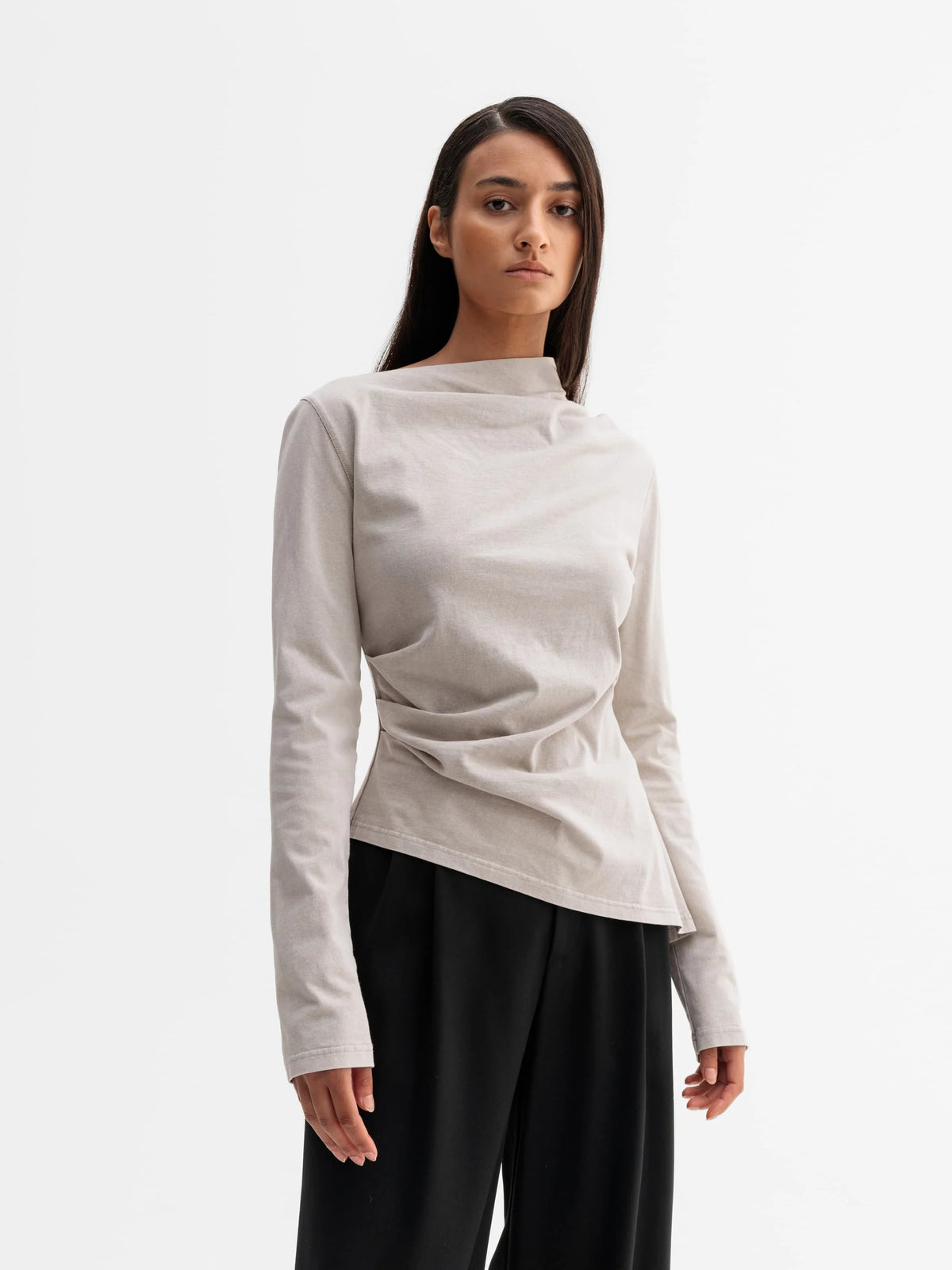 Ahlvar Gallery | Lizi LS Tee – Washed Greige