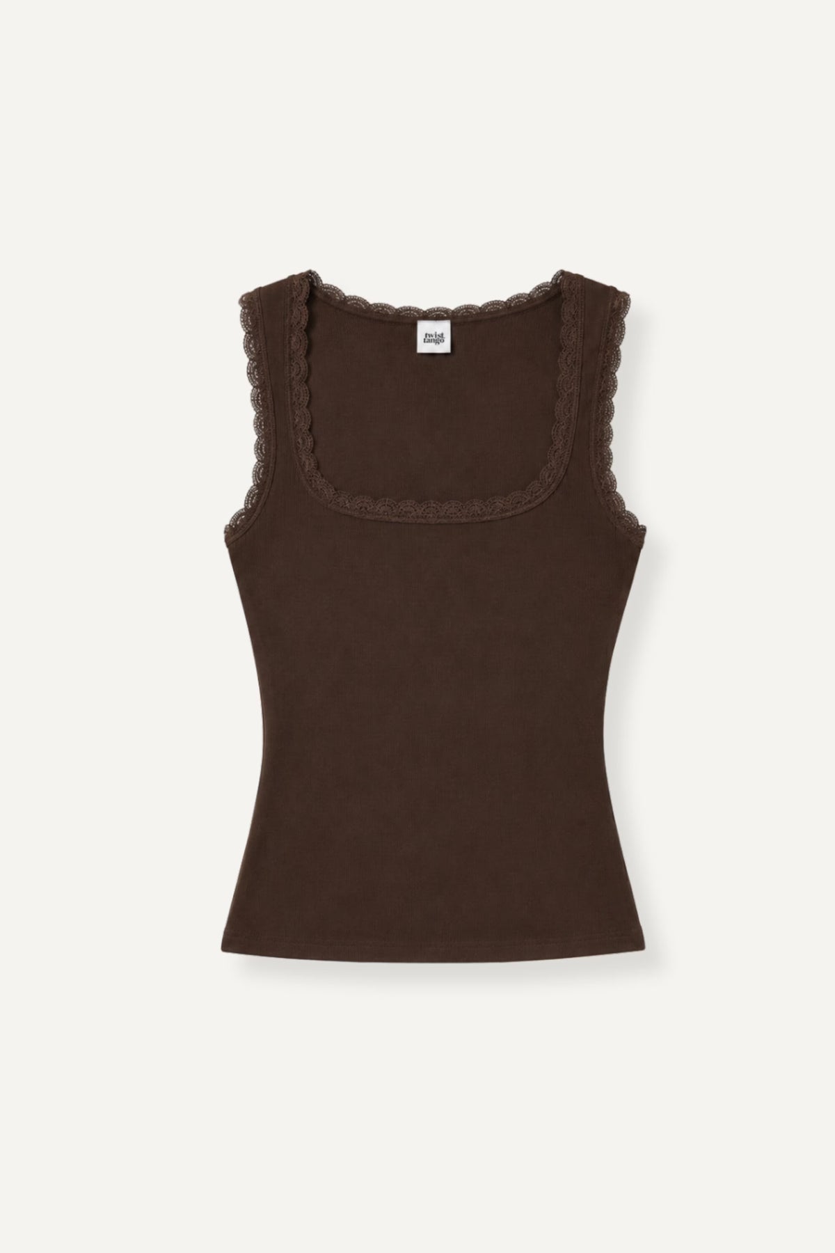 Twist & Tango Holly Lace Singlet – Mocha Brown