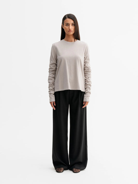 Ahlvar Gallery | Ona LS Tee – Washed Greige