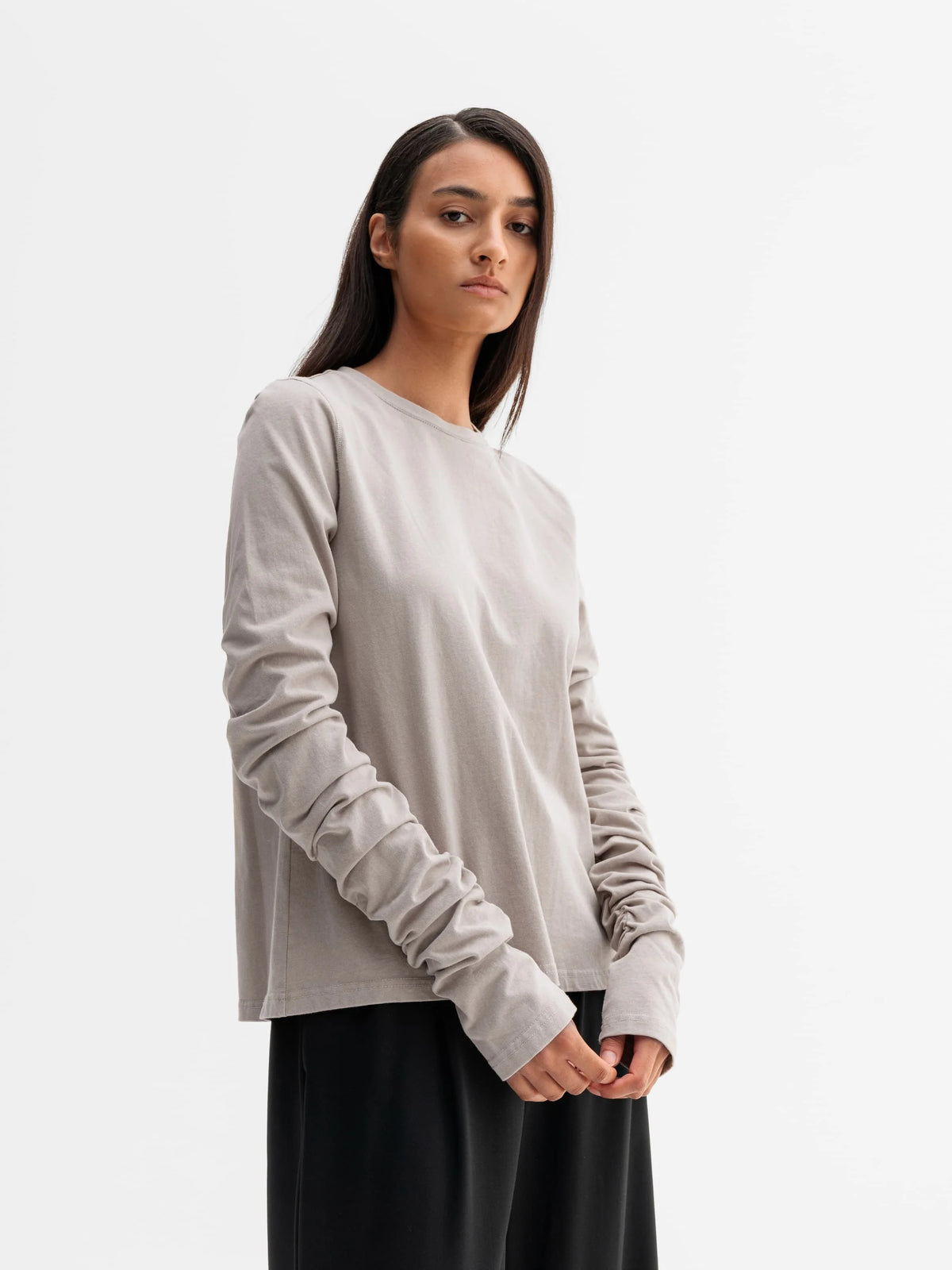 Ahlvar Gallery | Ona LS Tee – Washed Greige