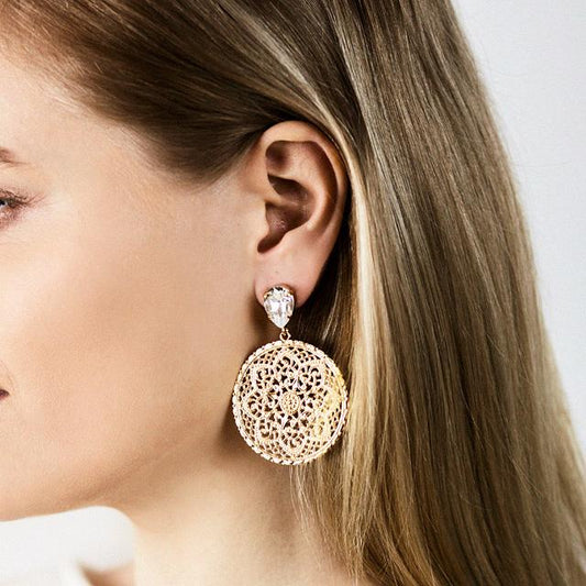 Alexandra Earrings Gold/Crystal