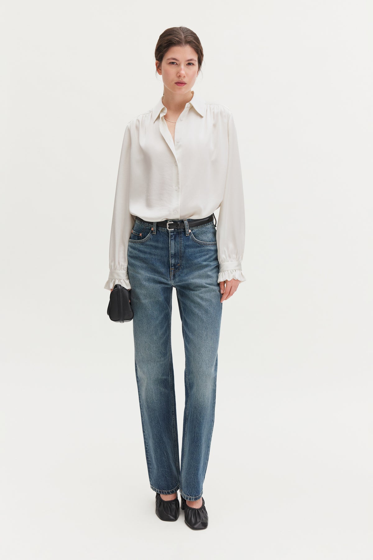 Filippa K Gathered Detail Blouse – Ivory