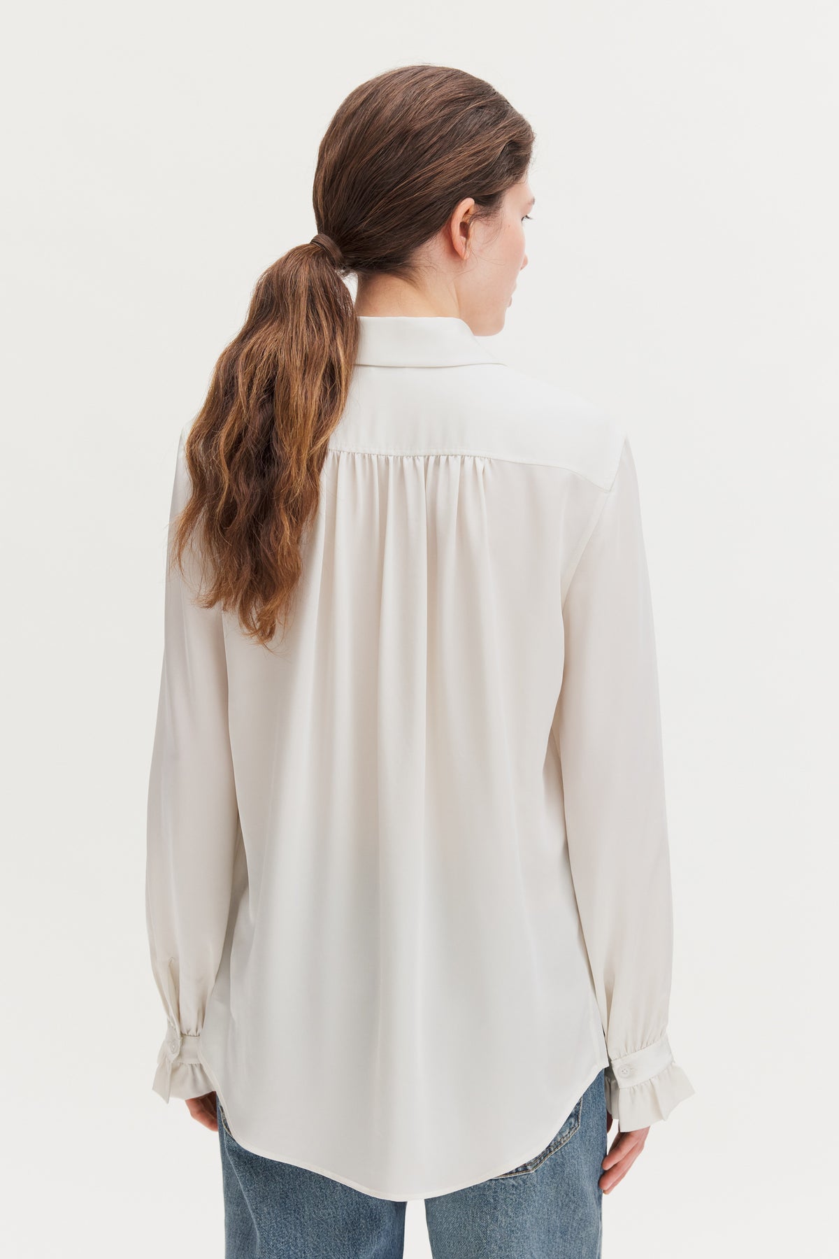 Filippa K Gathered Detail Blouse – Ivory