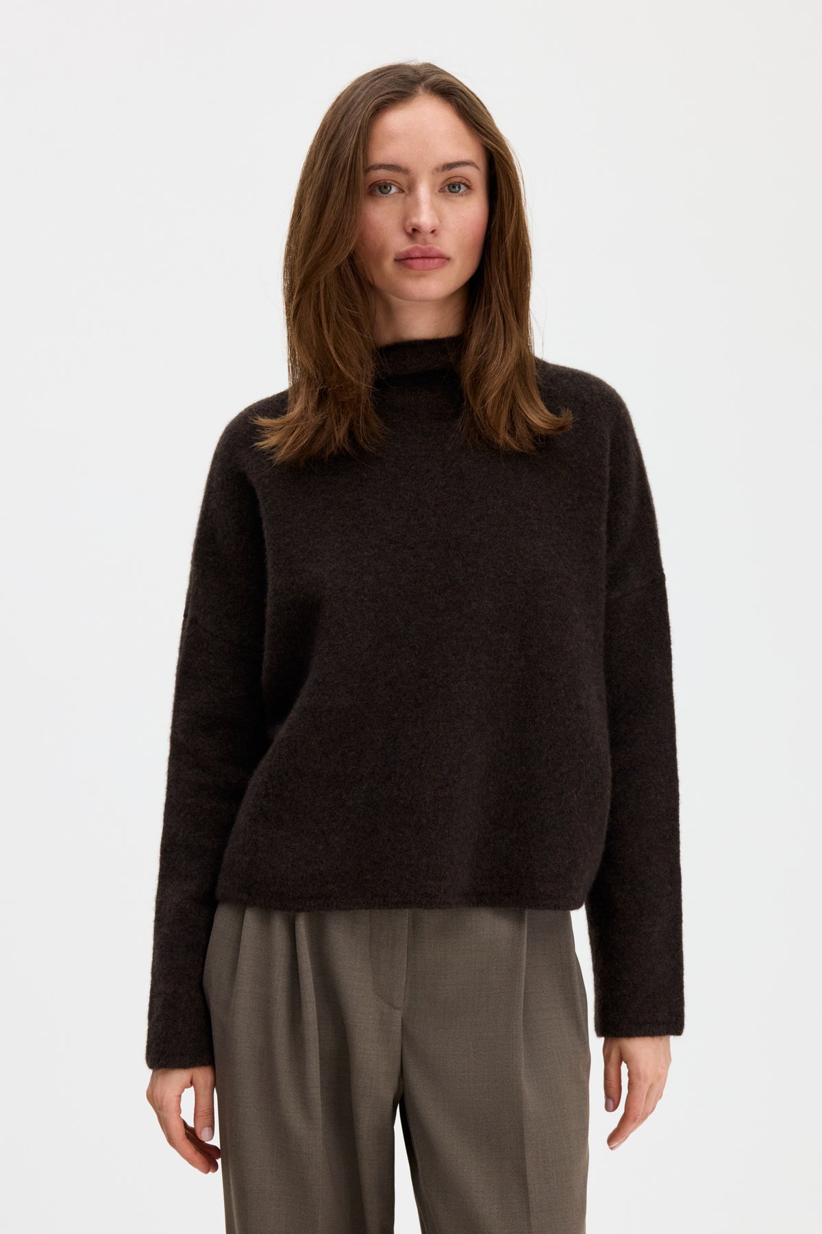Filippa K- Mika Yak Funnelneck Golden Brown