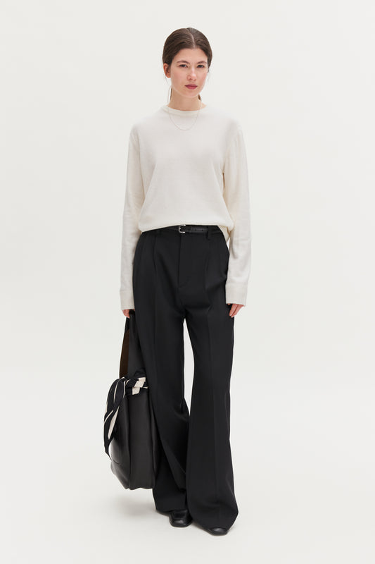 Filippa K Soft Wool Crewneck Sweater – Off-white