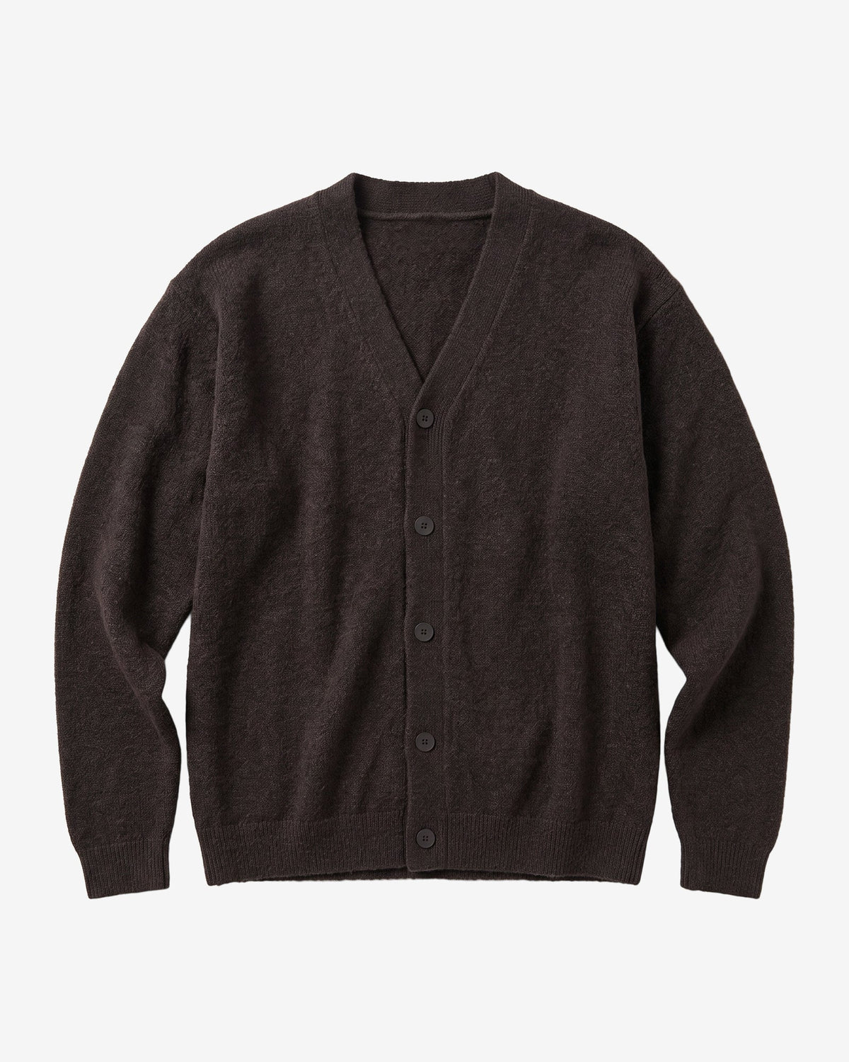 Knowledge Cotton Apparel Soufflé Yarn Cardigan Chocolate Torte brun herrkofta