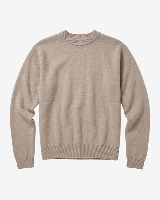 Knowledge Cotton Apparel Soufflé Yarn Sweater Light Feather Gray – ljusgrå herrtröja
